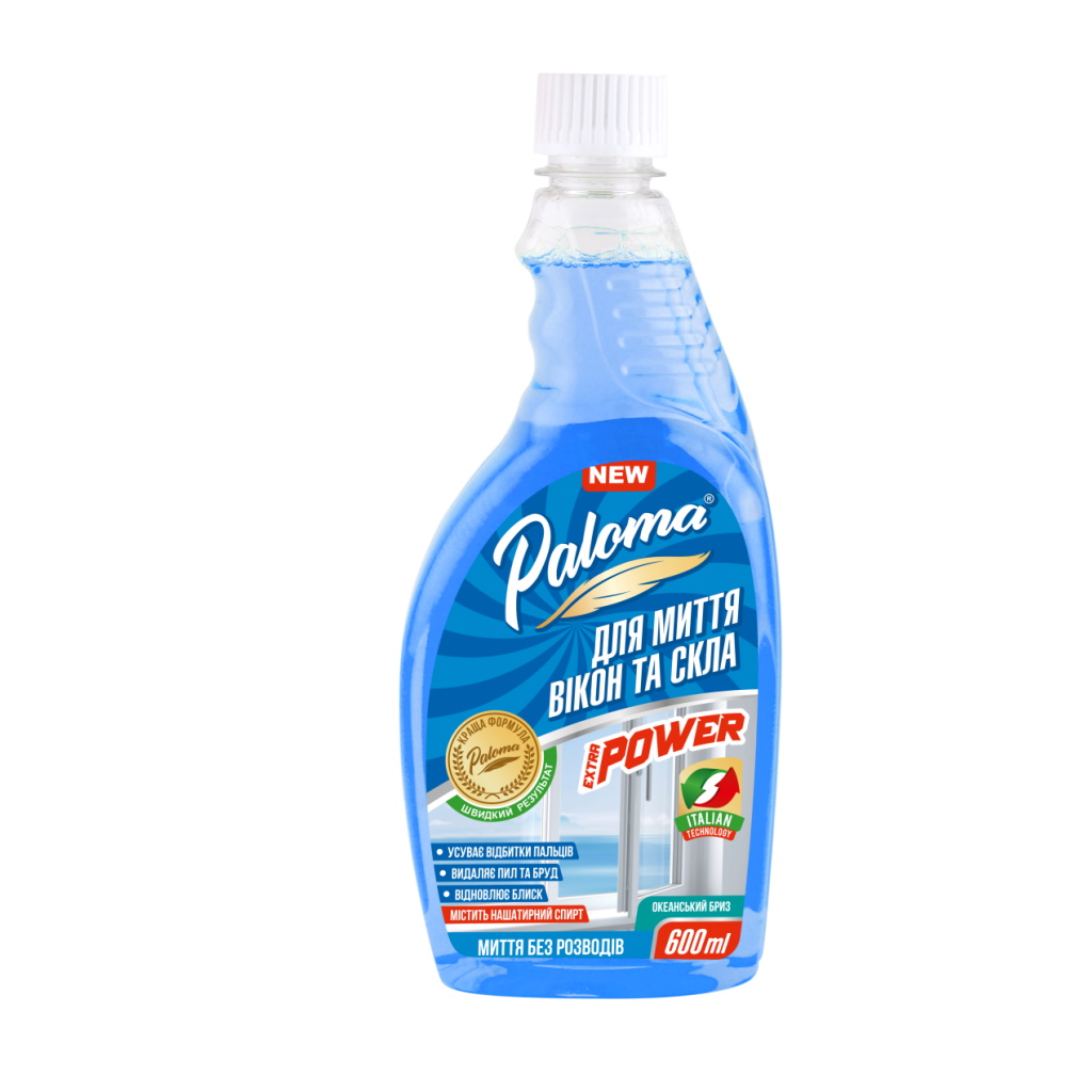 Очисник скла Paloma Океанський бриз (з нашатирним спиртом), запаска 600мл